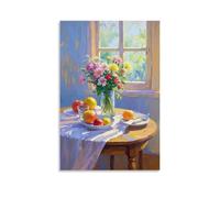 XMHMYHZJ Art Poster Featuring Colorful still Life Flower Arrangement in A Window Wall Art Mural Modern Decoration Hanging Art Poster 24x36inch(60x90cm)