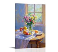 XMHMYHZJ Art Poster Featuring Colorful still Life Flower Arrangement in A Window Wall Art Mural Modern Decoration Hanging Art Poster 24x36inch(60x90cm)
