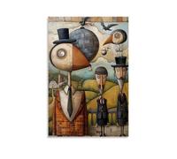 XMHMYHZJ Art Poster Featuring The Three Main Characters of A Surreal Painting Wall Art Mural Modern Decoration Hanging Art Poster 16x24inch(40x60cm)