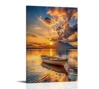 XMHMYHZJ Art Poster Photograph of A Boat in The Water at Sunset on Isle Island Wall Art Mural Modern Decoration Hanging Art Poster 16x24inch(40x60cm)