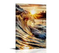 XMHMYHZJ Art Poster Photograph of Wave Breaking in The Ocean at Sunset Wall Art Mural Modern Decoration Hanging Art Poster 24x36inch(60x90cm)