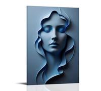 XMHMYHZJ Art Posters of A Beautiful Woman with Blue Eyes Wall Art Mural Modern Decoration Hanging Art Poster 24x36inch(60x90cm)