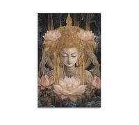 XMHMYHZJ Beyond The Veil of Illusion - Avalokiteshvara Pierces Samsara Wall Art Mural Modern Decoration Hanging Art Poster 16x24inch(40x60cm)