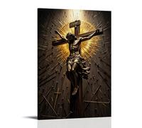 XMHMYHZJ Christian Poster Featuring The Crucifix with A Sun Burst Or God Wall Art Mural Modern Decoration Hanging Art Poster 16x24inch(40x60cm)