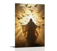 XMHMYHZJ Christs Robe Glows Like Fire As He Greets The Morning, Birds Circling in Soft And Sacred Silence. Wall Art Mural Modern Decoration Hanging Art Poster 16x24inch(40x60cm)