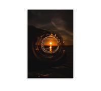 XMHMYHZJ Drip Poster Featuring A Liquid And A Sunset in The Background Wall Art Mural Modern Decoration Hanging Art Poster 12x18inch(30x45cm)