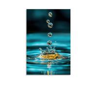 XMHMYHZJ Drip Poster Featuring The Photograph of A Water Drop Falling Into Clear Waters Wall Art Mural Modern Decoration Hanging Art Poster 08x12inch(20x30cm)