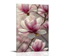 XMHMYHZJ Flowers Poster with A Purple Flower And White Petals Bloom on Tree Wall Art Mural Modern Decoration Hanging Art Poster 12x18inch(30x45cm)