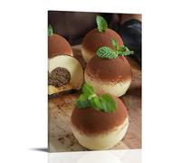 XMHMYHZJ Food Poster for A Restaurant Showing Chocolate Balls with Different Toppings Wall Art Mural Modern Decoration Hanging Art Poster 08x12inch(20x30cm)