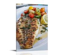 XMHMYHZJ Food Poster of A Meat Lover ' S Meal, with A Fish And Wall Art Mural Modern Decoration Hanging Art Poster 08x12inch(20x30cm)