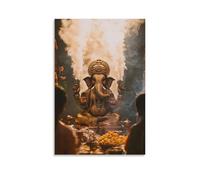 XMHMYHZJ Ganesha Blesses A Wedding Ceremony, His form Rising in The Smoke of Incense between The Couple. Wall Art Mural Modern Decoration Hanging Art Poster 08x12inch(20x30cm)