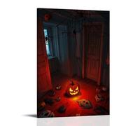 XMHMYHZJ Halloween Poster Featuring A Jack O Lantern Among Boo ' S Feet And Decorations Wall Art Mural Modern Decoration Hanging Art Poster 24x36inch(60x90cm)