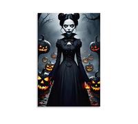 XMHMYHZJ Halloween Poster Showing A Scary, Victorian Bride in The Woods with Jack - Wall Art Mural Modern Decoration Hanging Art Poster 12x18inch(30x45cm)
