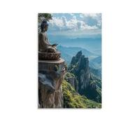 XMHMYHZJ Heavenly Beings Gather at Vulture Peak - To Hear The Diamond Sutra Speak Wall Art Mural Modern Decoration Hanging Art Poster 08x12inch(20x30cm)