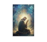 XMHMYHZJ In A Cathedral of Stars, Jesus Lifts His Face to The Cosmos And The Constellations Begin to Realign. Wall Art Mural Modern Decoration Hanging Art Poster 24x36inch(60x90cm)