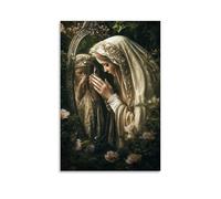 XMHMYHZJ In A Garden of Mirrors, The Virgin Appears in Every Reflection, Offering Unique Blessings to Each Soul That Looks In. Wall Art Mural Modern Decoration Hanging Art Poster 12x18inch(30x45cm)