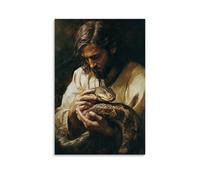 XMHMYHZJ Jesus Places His Hand on A Serpent’s Head, Calming Its Trembling Body with The Peace of A Sacred Word. Wall Art Mural Modern Decoration Hanging Art Poster 24x36inch(60x90cm)