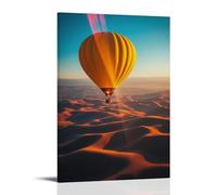 XMHMYHZJ Landscape Poster for An Hot Air Balloon - Yellow Balloon in Desert, on Wall Art Mural Modern Decoration Hanging Art Poster 08x12inch(20x30cm)