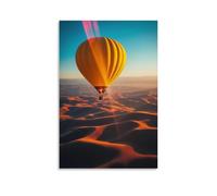 XMHMYHZJ Landscape Poster for An Hot Air Balloon - Yellow Balloon in Desert, on Wall Art Mural Modern Decoration Hanging Art Poster 20x30inch(50x75cm)