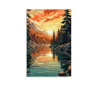 XMHMYHZJ Landscape Poster of A River with Rocks Under A Sunset Sky Wall Art Mural Modern Decoration Hanging Art Poster 16x24inch(40x60cm)