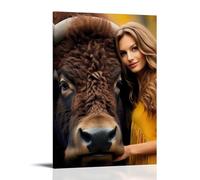 XMHMYHZJ Modern Art Wild Buffalo Wall Decor A Statement of Nature's Majesty for Home Décor Wall Art Mural Modern Decoration Hanging Art Poster 12x18inch(30x45cm)