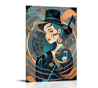 XMHMYHZJ Music Poster for A Jazz Band And Orchestra with Various Musical Elements Wall Art Mural Modern Decoration Hanging Art Poster 08x12inch(20x30cm)