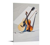 XMHMYHZJ Music Poster with Acoustic Guitars on Display in A Public Area Wall Art Mural Modern Decoration Hanging Art Poster 24x36inch(60x90cm)