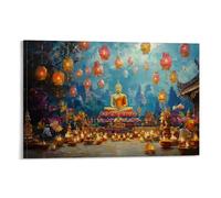 XMHMYHZJ PH05FM Buddhism Poster Colorful Celebration of Buddha Wall Art Mural Modern Decoration Hanging Art Poster 20x30inch(50x75cm)