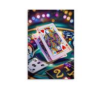 XMHMYHZJ Poker Poster A Poker K Wall Art Mural Modern Decoration Hanging Art Poster 16x24inch(40x60cm)