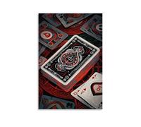 XMHMYHZJ Poker Poster Featuring A Deck with Ace, Spade, Joker And Devil Horns Wall Art Mural Modern Decoration Hanging Art Poster 12x18inch(30x45cm)