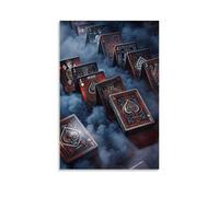 XMHMYHZJ Poker Poster for Playing Cards with A Ghost Face Pattern Wall Art Mural Modern Decoration Hanging Art Poster 20x30inch(50x75cm)