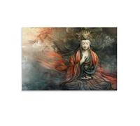 XMHMYHZJ R097V1 Buddhism Poster Guanyin Bodhisattva Wall Art Mural Modern Decoration Hanging Art Poster 12x18inch(30x45cm)
