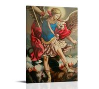 XMHMYHZJ Religious Posters Image of The Angel Holding Lady Justice And Libra Wall Art Mural Modern Decoration Hanging Art Poster 12x18inch(30x45cm)