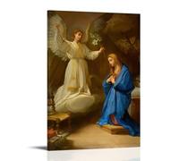XMHMYHZJ Religious Posters of The Holy Ghost, An Angel Holding A Flower Wall Art Mural Modern Decoration Hanging Art Poster 24x36inch(60x90cm)