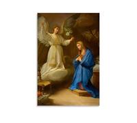 XMHMYHZJ Religious Posters of The Holy Ghost, An Angel Holding A Flower Wall Art Mural Modern Decoration Hanging Art Poster 16x24inch(40x60cm)