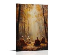 XMHMYHZJ S3N5ST Buddhism Poster A Group of Arhats Meditating Wall Art Mural Modern Decoration Hanging Art Poster 16x24inch(40x60cm)