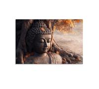 XMHMYHZJ S52HL7 Buddhism Poster Buddha Statue in Peaceful Medi Wall Art Mural Modern Decoration Hanging Art Poster 24x36inch(60x90cm)