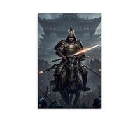 XMHMYHZJ Samurai Poster A Samurai Riding A Horse Wall Art Mural Modern Decoration Hanging Art Poster 08x12inch(20x30cm)