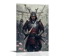 XMHMYHZJ Samurai Poster Featuring A Guy Standing Up with His Hands on Swords Wall Art Mural Modern Decoration Hanging Art Poster 16x24inch(40x60cm)