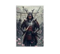 XMHMYHZJ Samurai Poster Featuring A Guy Standing Up with His Hands on Swords Wall Art Mural Modern Decoration Hanging Art Poster 12x18inch(30x45cm)