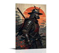 XMHMYHZJ Samurai Poster Featuring A Red Sunset And Japanese Samurai Warrior Wall Art Mural Modern Decoration Hanging Art Poster 16x24inch(40x60cm)