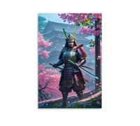 XMHMYHZJ Samurai Poster Featuring A Young Man Dressed As Japanese Warrior with Sword Wall Art Mural Modern Decoration Hanging Art Poster 20x30inch(50x75cm)