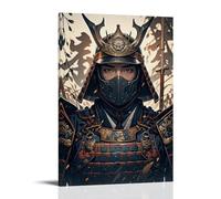 XMHMYHZJ Samurai Poster Featuring Digital Illustration of A Soldier Dressed in Armor Wall Art Mural Modern Decoration Hanging Art Poster 12x18inch(30x45cm)