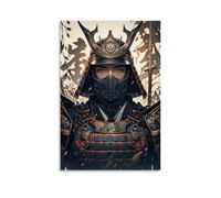 XMHMYHZJ Samurai Poster Featuring Digital Illustration of A Soldier Dressed in Armor Wall Art Mural Modern Decoration Hanging Art Poster 24x36inch(60x90cm)