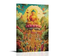 XMHMYHZJ SO9N4Y Buddhism Poster Buddhist Festival Ullambana Wall Art Mural Modern Decoration Hanging Art Poster 08x12inch(20x30cm)