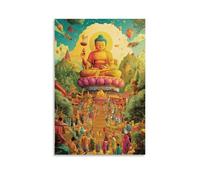 XMHMYHZJ SO9N4Y Buddhism Poster Buddhist Festival Ullambana Wall Art Mural Modern Decoration Hanging Art Poster 12x18inch(30x45cm)