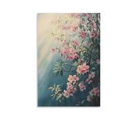XMHMYHZJ Spring First Light An Oil Painting of Blooming Flowers And A Gentle Breeze Wall Art Mural Modern Decoration Hanging Art Poster 16x24inch(40x60cm)