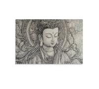 XMHMYHZJ SRDFXZ Buddhism Poster Guanyin Bodhisattva Wall Art Mural Modern Decoration Hanging Art Poster 08x12inch(20x30cm)
