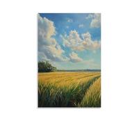 XMHMYHZJ Summer Warm Breeze An Oil Masterpiece of Sunlit Fields And A Distant Horizon Wall Art Mural Modern Decoration Hanging Art Poster 12x18inch(30x45cm)