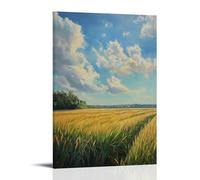 XMHMYHZJ Summer Warm Breeze An Oil Masterpiece of Sunlit Fields And A Distant Horizon Wall Art Mural Modern Decoration Hanging Art Poster 20x30inch(50x75cm)